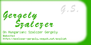 gergely szalczer business card